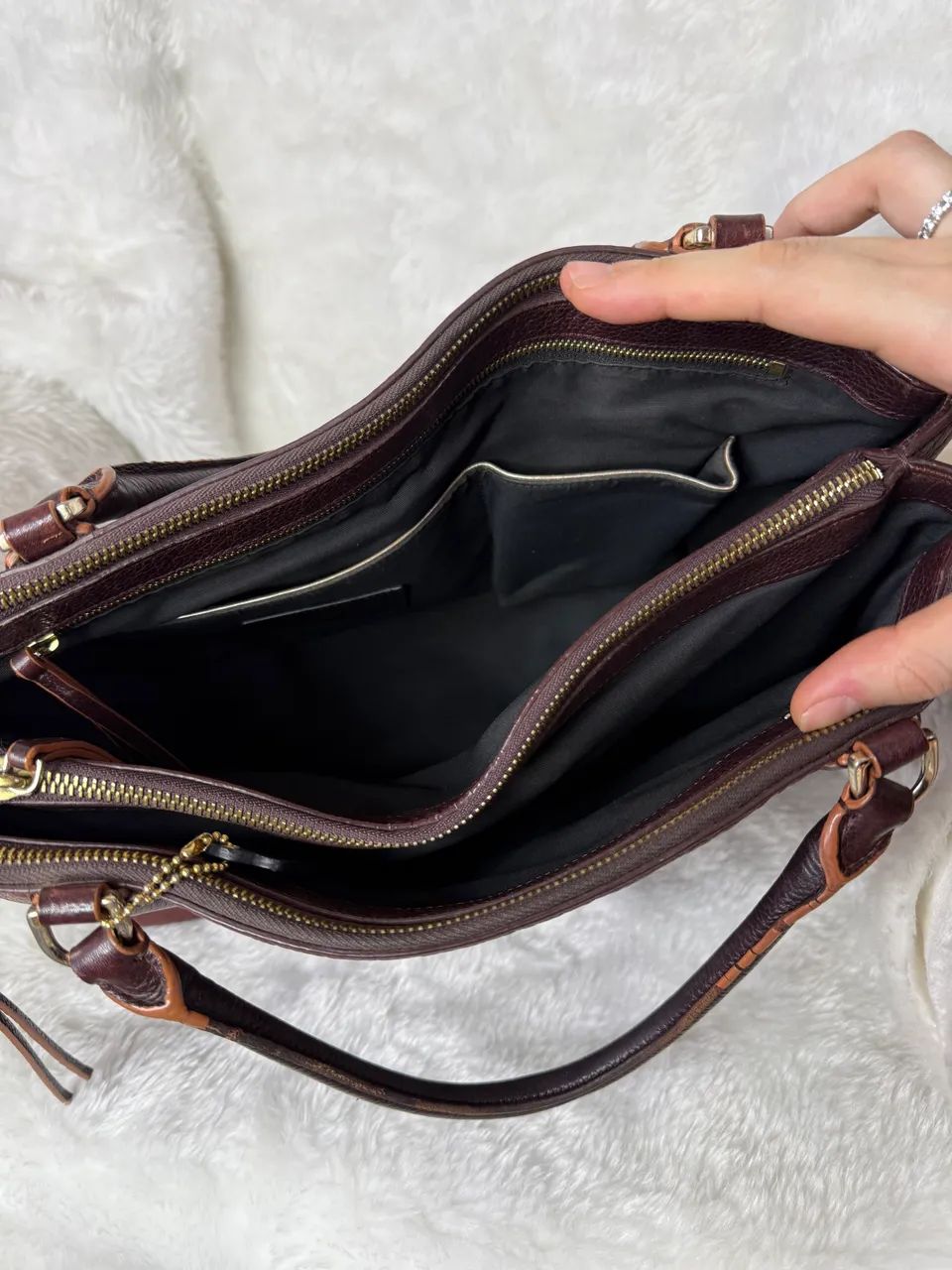 Bolsa Coach Borough Oxblood Satchel - Foto 5