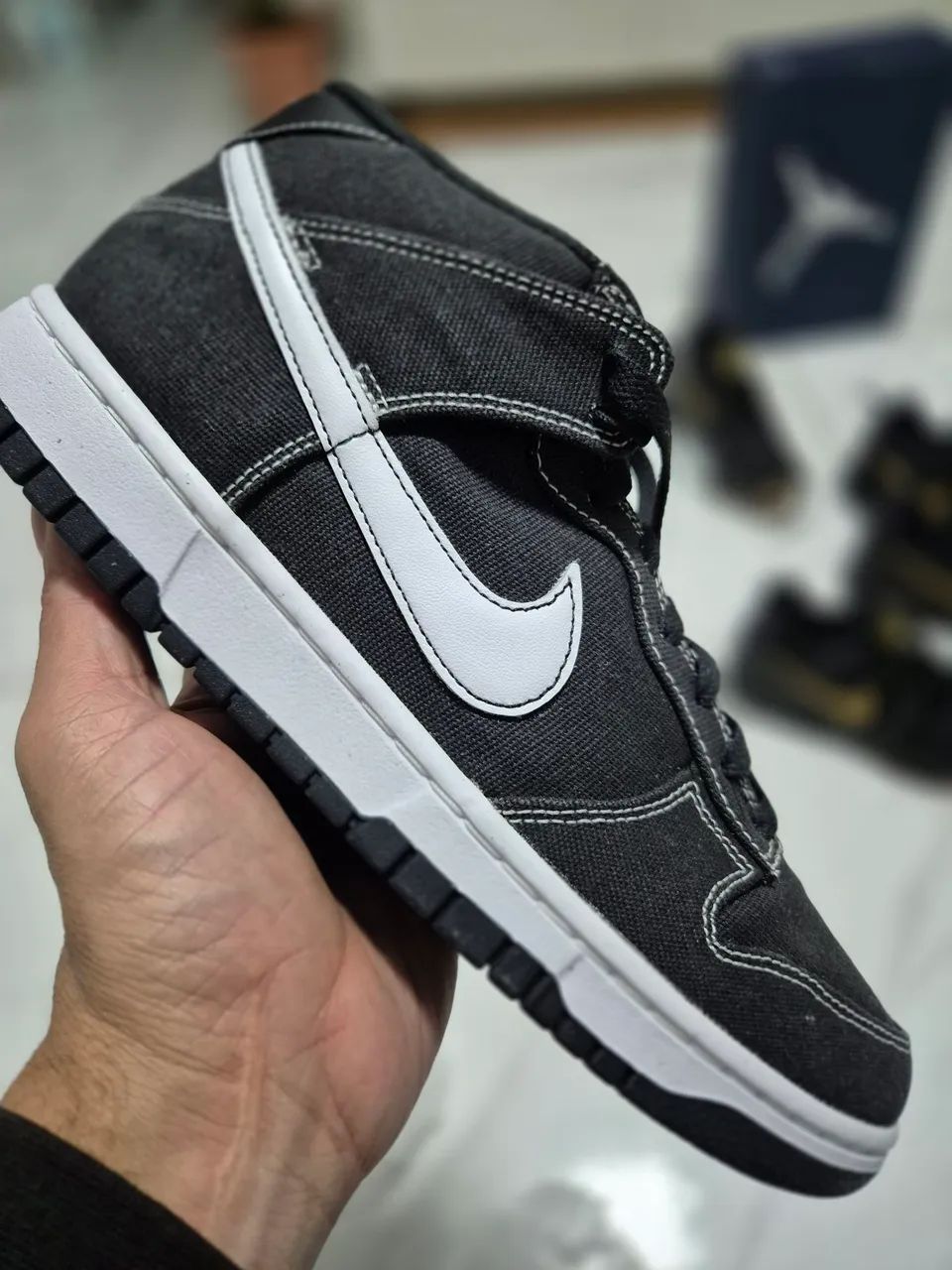 Tênis Nike Dunk Mid Off Noir White - Foto 3