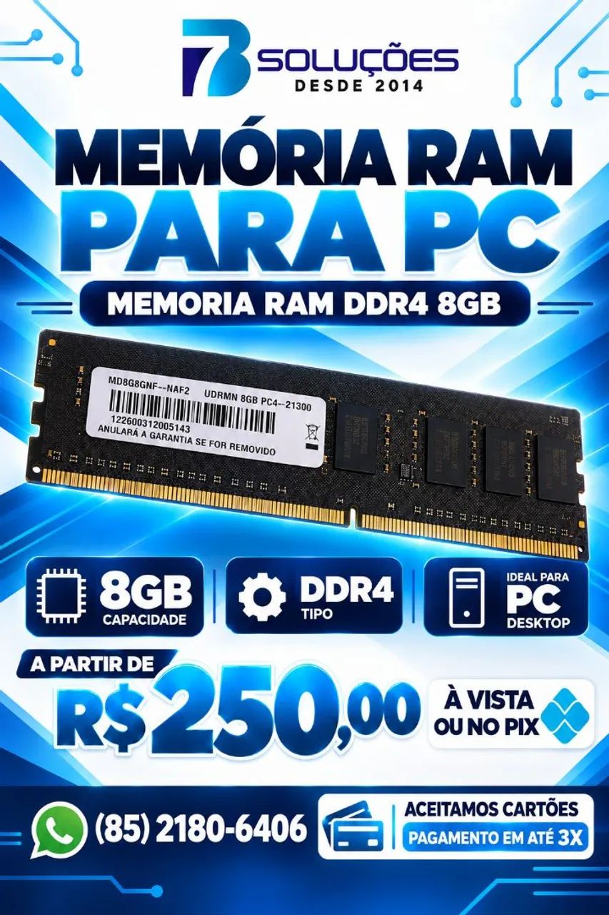 MEMÓRIA RAM DDR4 8GB