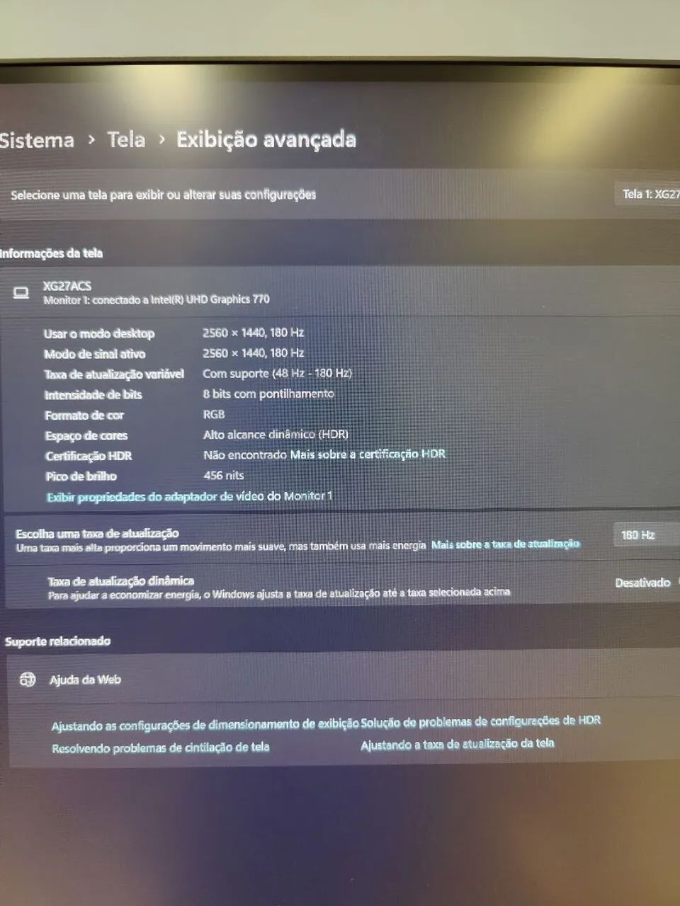 Monitor Gamer ASUS ROG Strix 27" QuadHd 180Hz 1ms Fast ips e Hdr400 - Foto 2