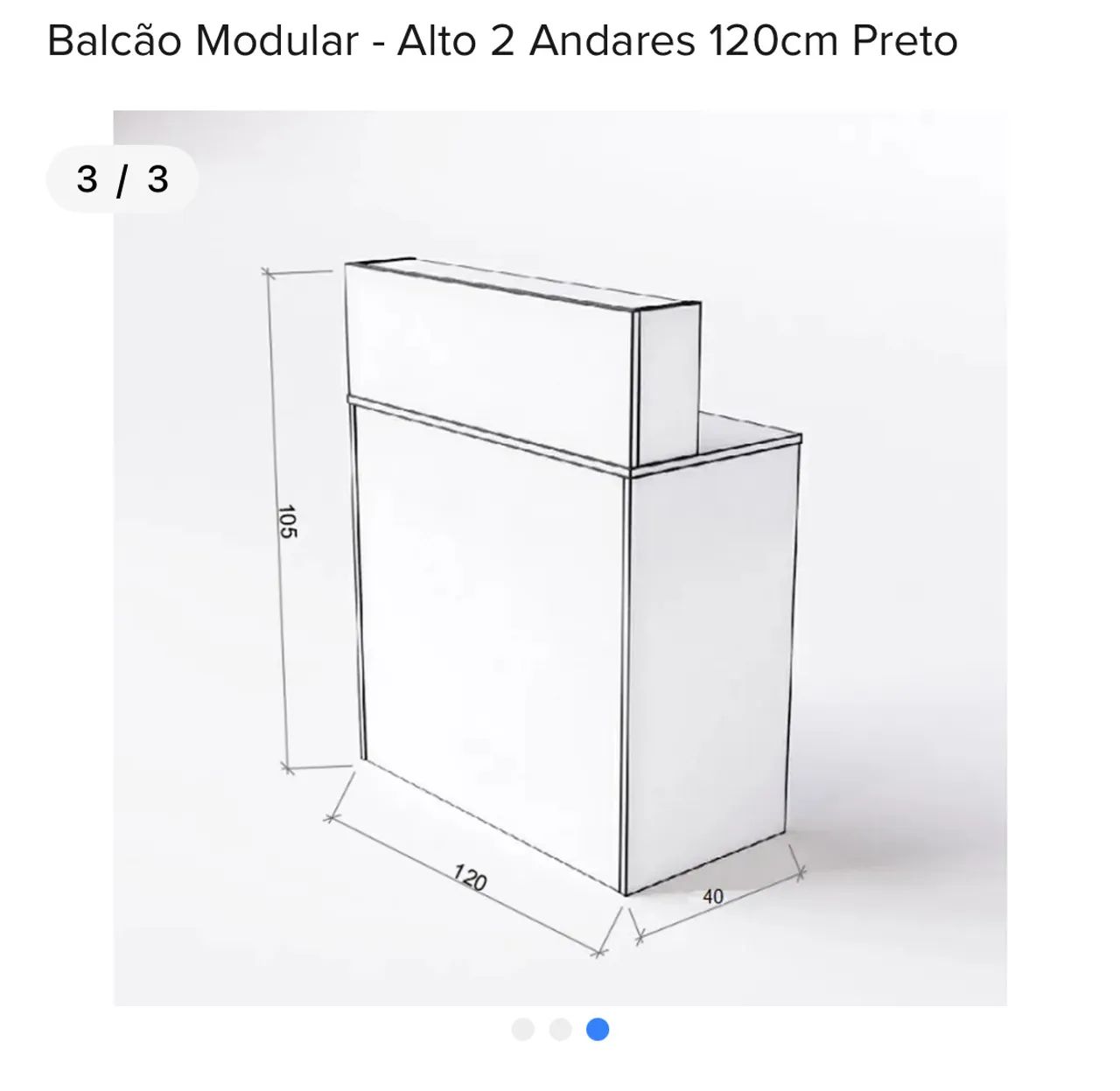 Balcão preto  - Foto 3
