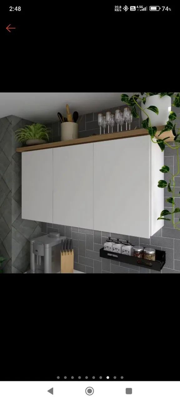 Armário Branco Multiuso de cozinha Aéreo65082883680897120