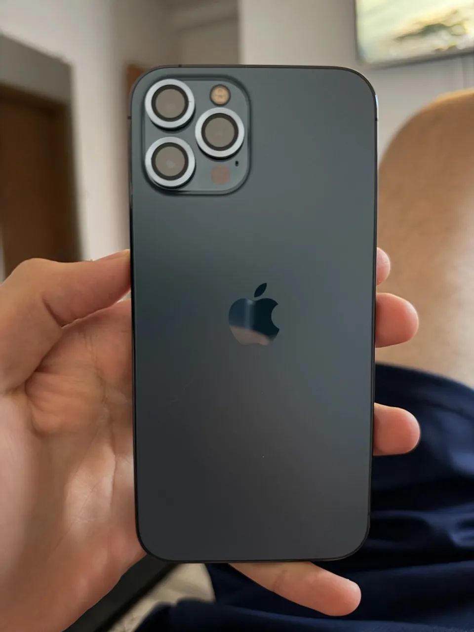 iPhone 12 Pro Max 128GB Azul impecável
