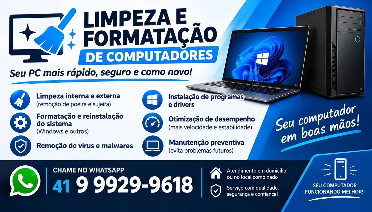 Limpeza Básica de computadores e formatação 