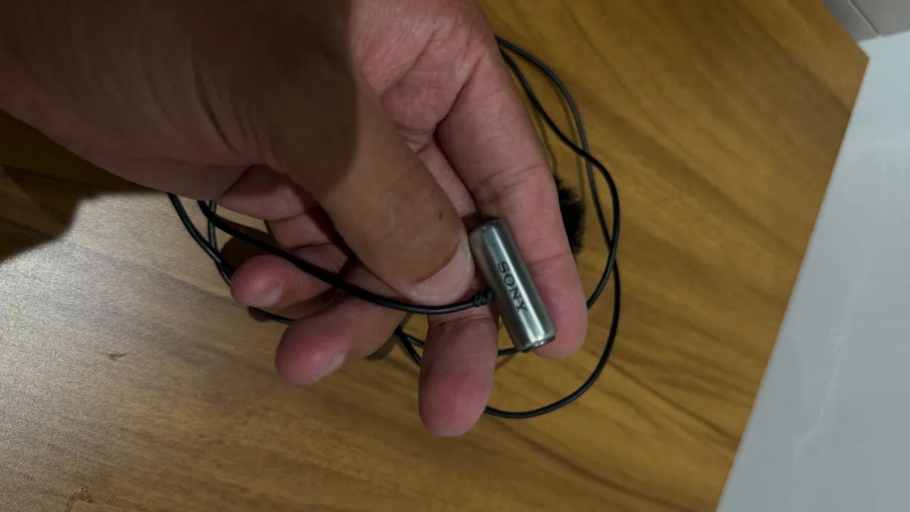 Microfone lapela Sony com plug P2 3,5 mm - Foto 4