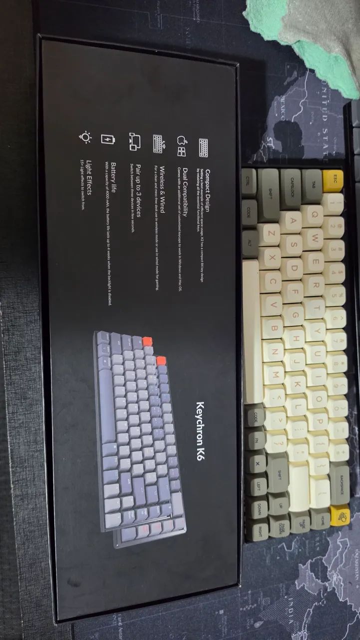 Teclado mecânico keychron k6 - Foto 2