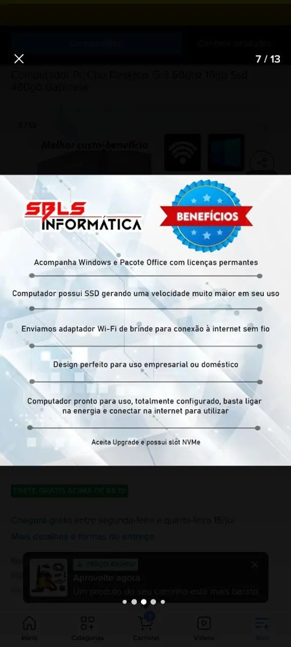Gabinete de CPU Completo SSD, RAM, Processador - Foto 4