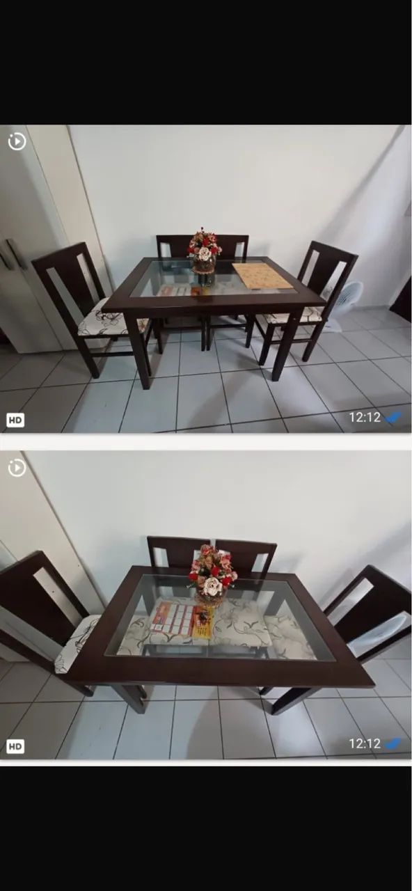 Mesa de madeira com cadeiras - Foto 2