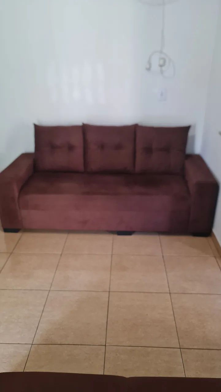 Conjunto Sofa 3 e 2 Lugares - Marrom - Foto 3