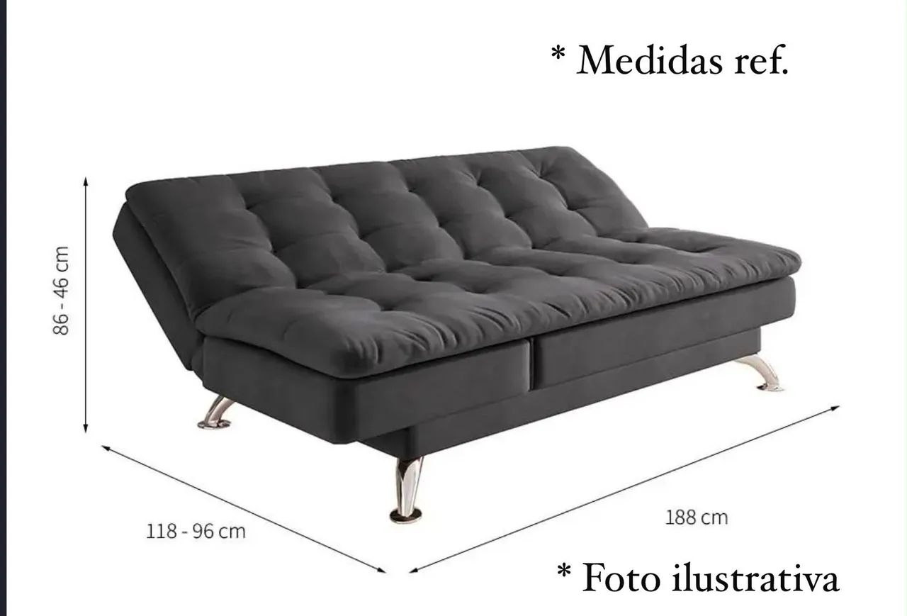 Sofá-Cama Casal - 3 posições  - Foto 4