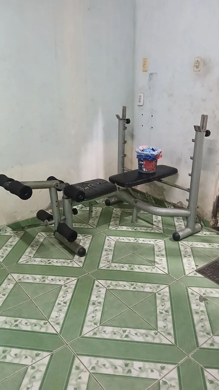 Banco de supino regulável/mesa flexora/extensora
