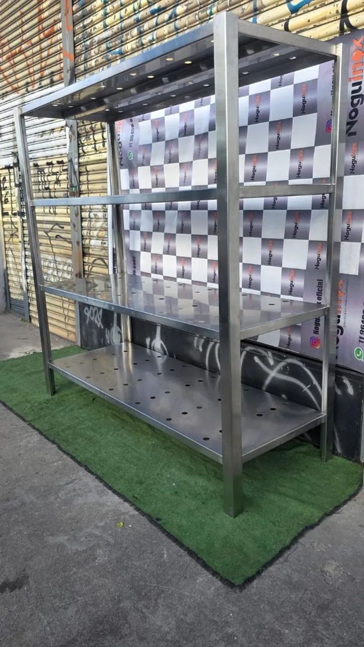 Prateleira industrial inox 