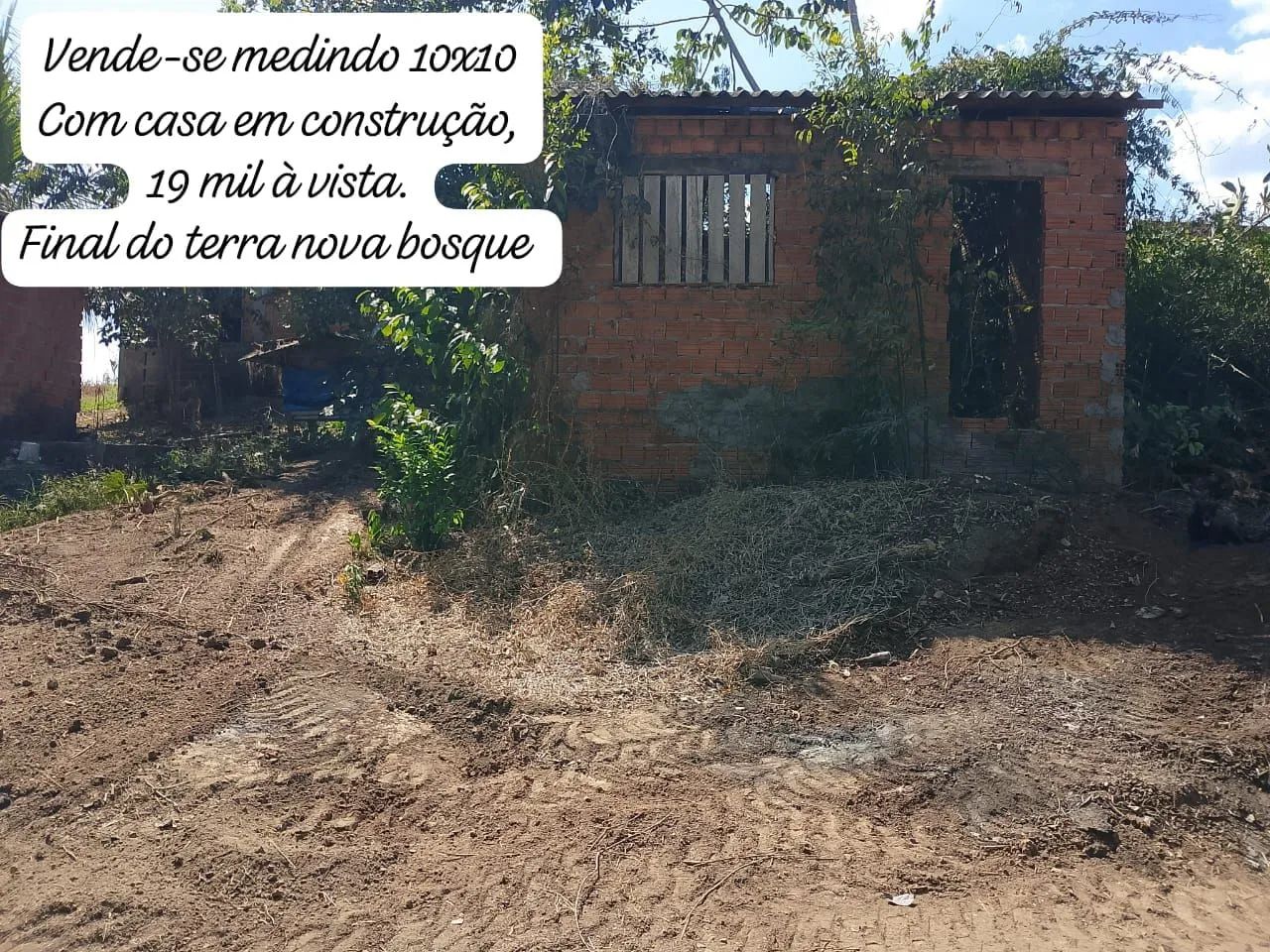Vende-se terreno com cômodo 4 por 5