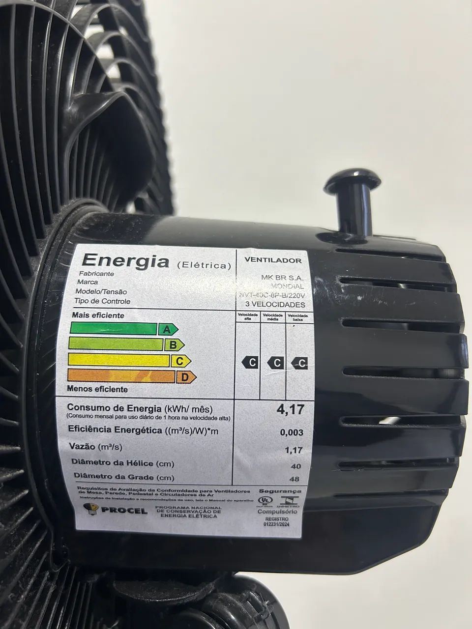 Ventilador de Coluna Mondial Turbo 40cm - Foto 3