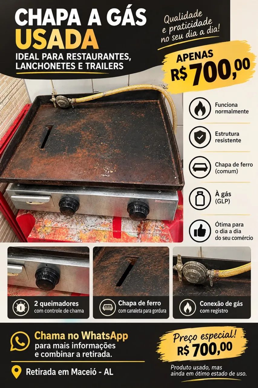 CHAPA A GÁS USADA