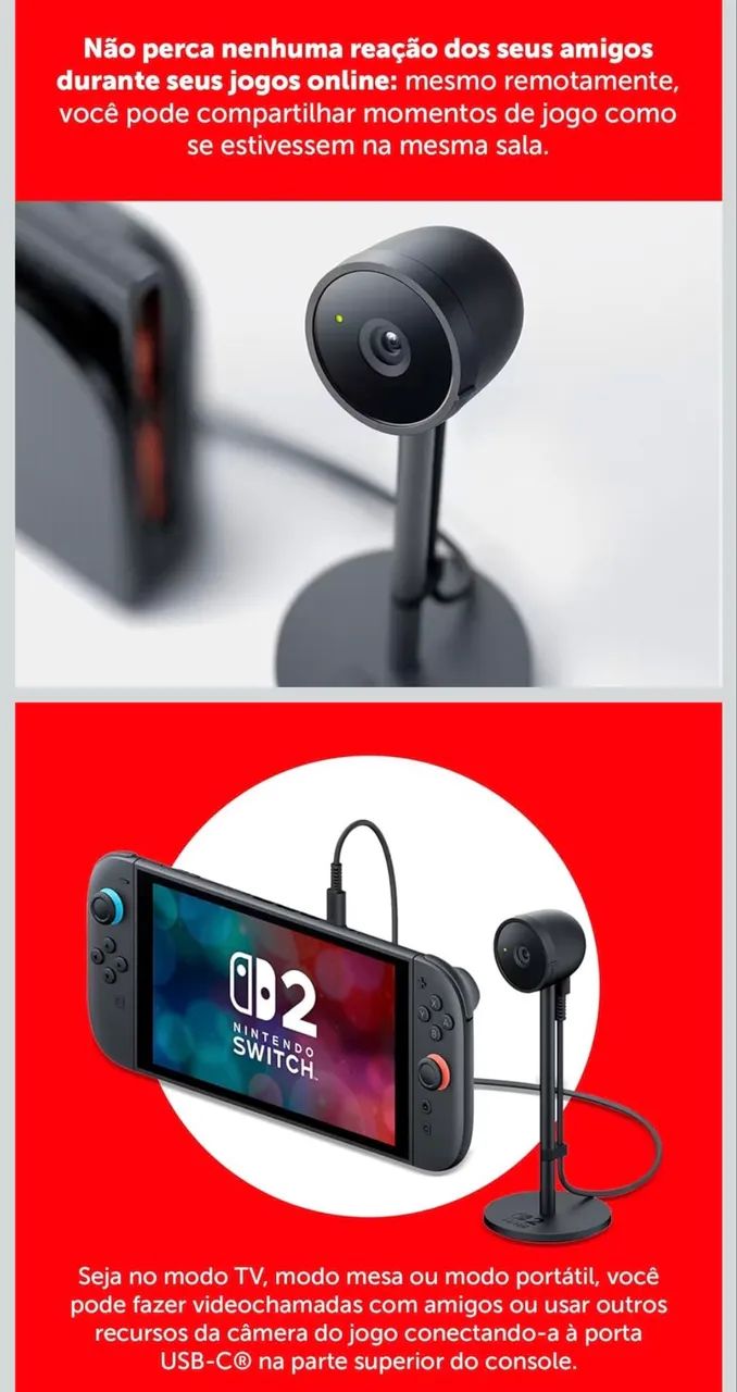 Câmera Nintendo Switch 2 - Foto 2