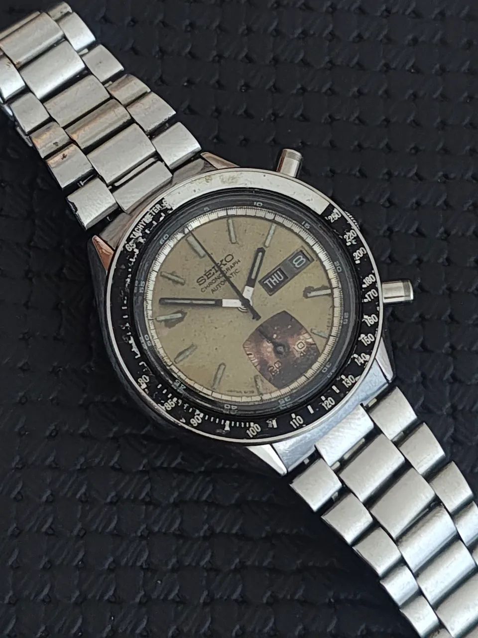 Relogio Seiko 6139-6040 cronógrafo Automático Silver Ghost <br> - Foto 2