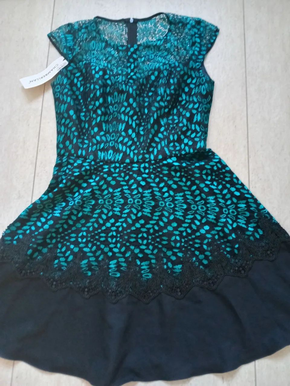 Vestido  de renda estampada com seda - Foto 3