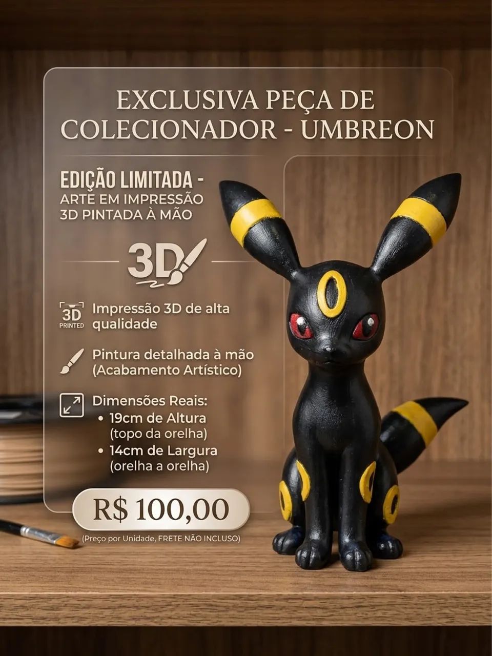 Impressão 3D Pokémon Umbreon