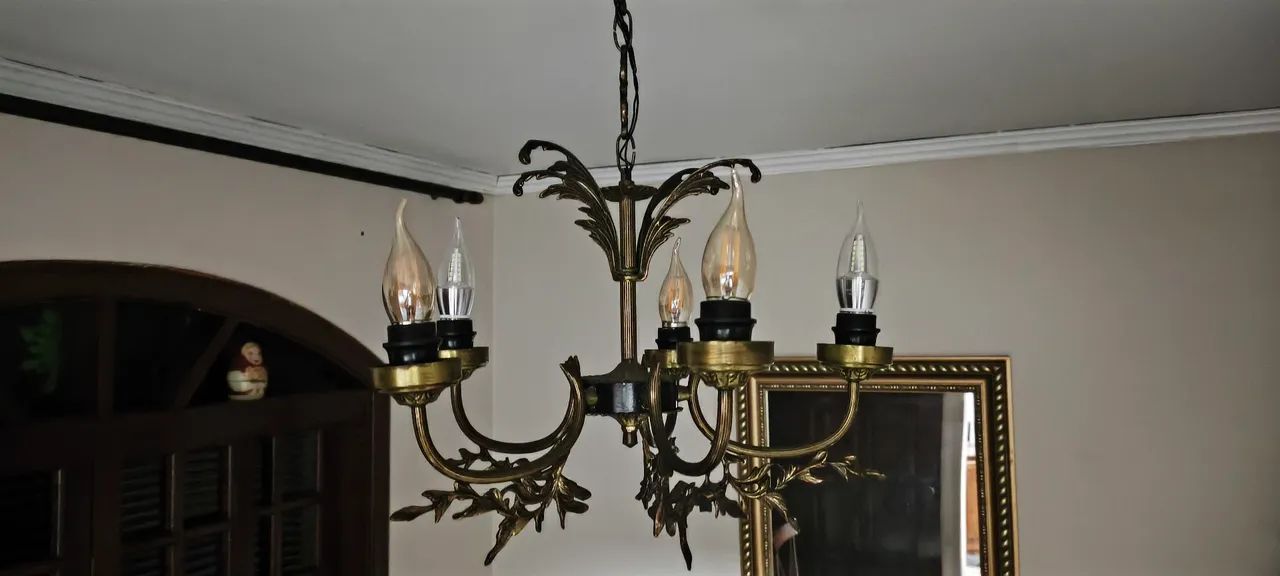 Lustre bronze 5 bocais - Foto 2