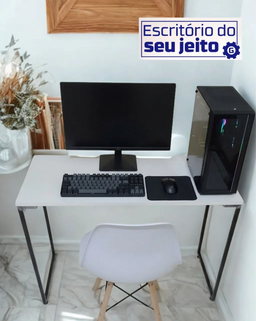 Mesa Multiuso NOVA Birô Estilo Industrial para Notebook Computador Estudo de Escritório - Foto 4