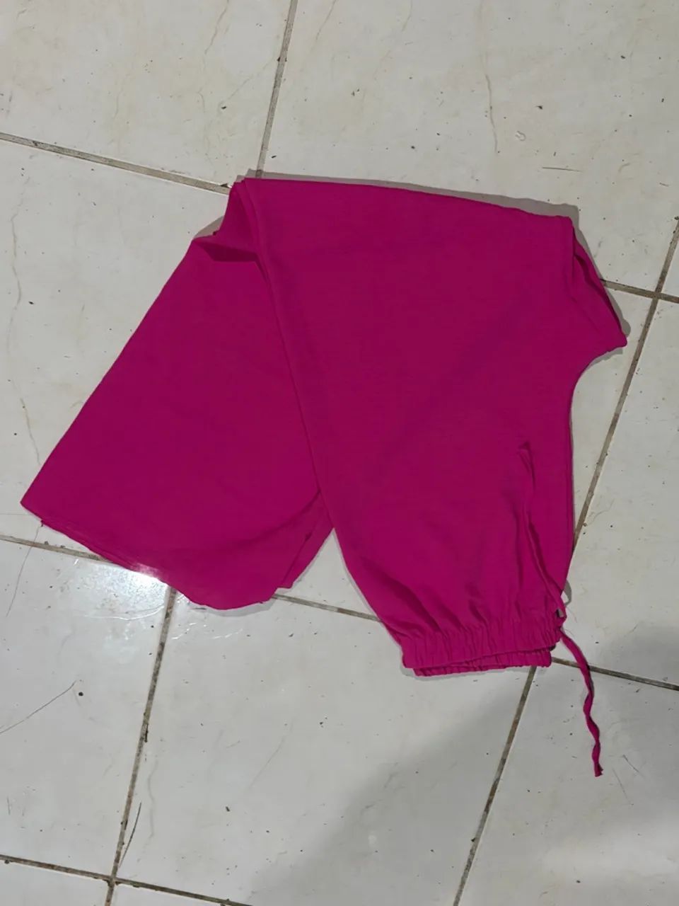 Calça pantalona rosa TAM G