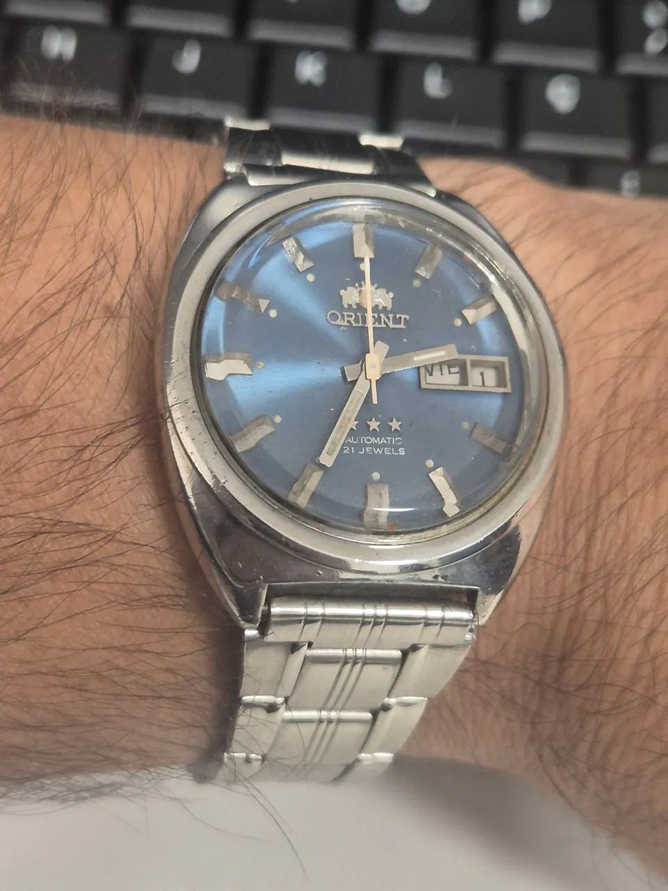 Relógio ORIENT 3 ESTRELAS  AUTOMÁTICO  AZUL   -    TODO REVISADO/IMPECÁVEL - Foto 2