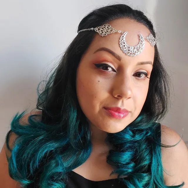 Acessório de Cabelo Tiara Head Chain Lua Prateada - Foto 3