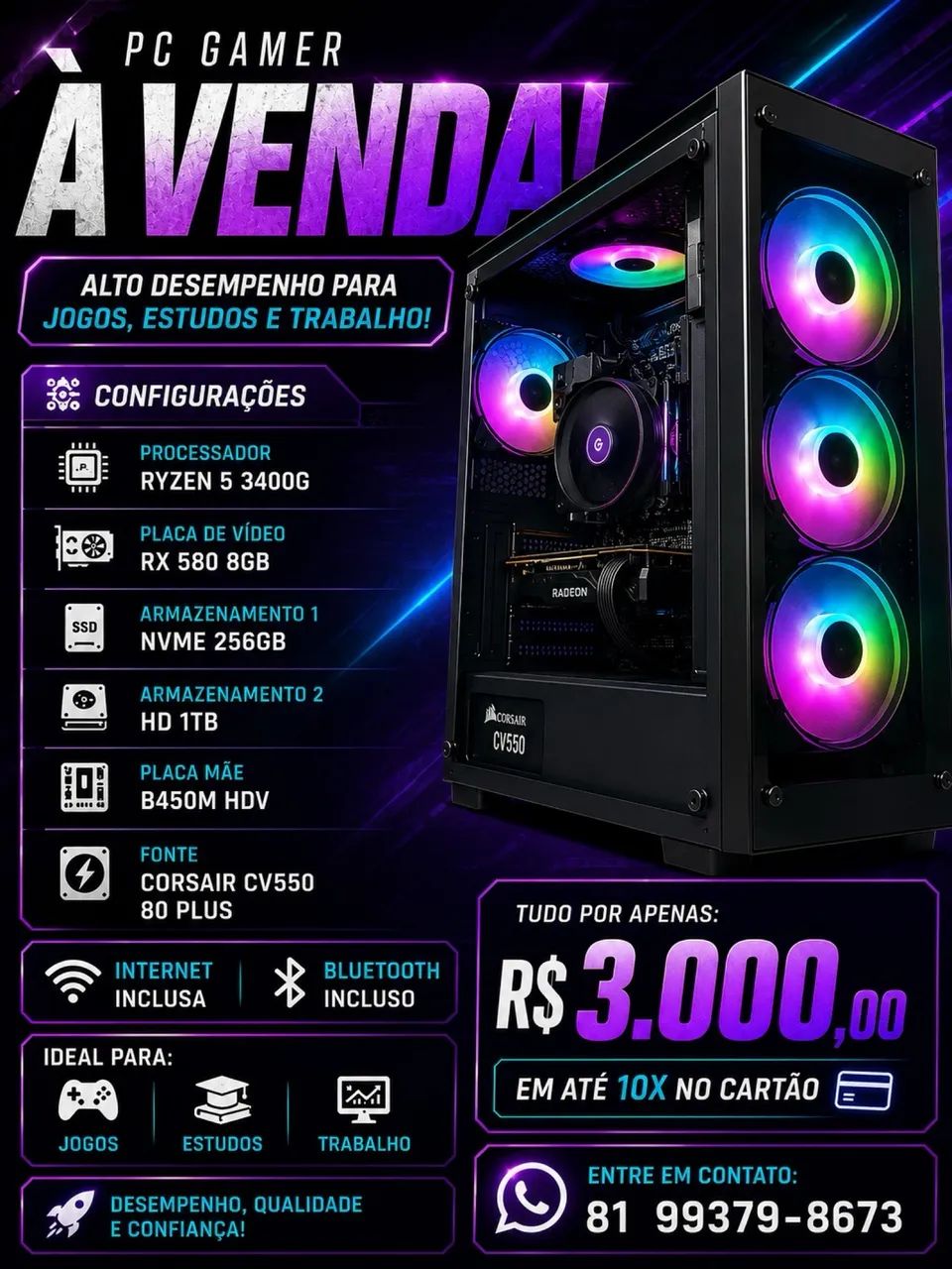 Pc Gamer (DIVIDO EM ATÉ 10X)  - Foto 5
