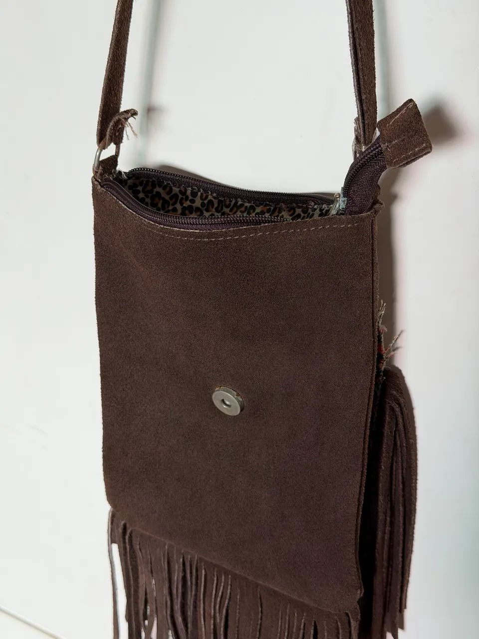 Bolsa franjas estampada crossbody - Foto 4