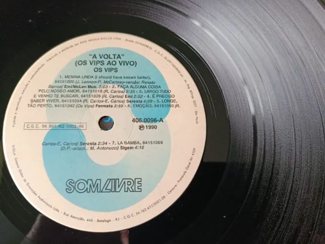 LP (Disco de vinil) Os Vips: A volta ao vivo - Jovem Guarda - novíssimo! - Foto 2
