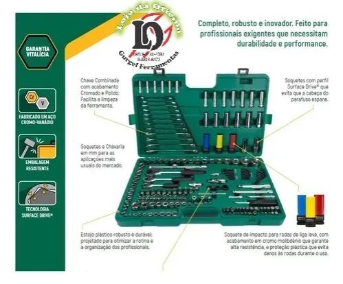 Jogo de ferramentas 190 peças - SATA-ST109543 - Peças para carros