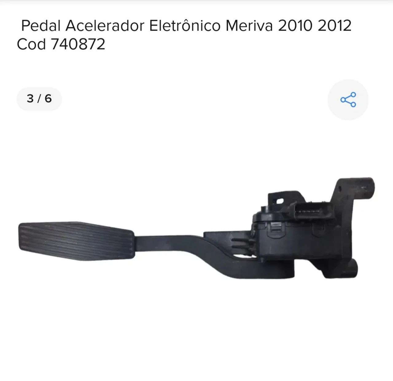 Pedal acelerador meriva 