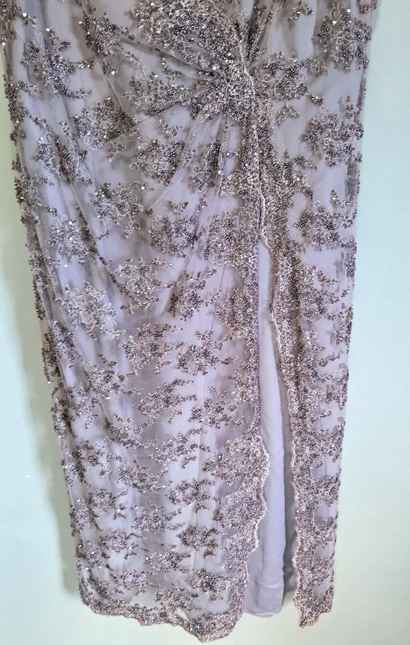 Vestido de pedrarias Malva  - Foto 4