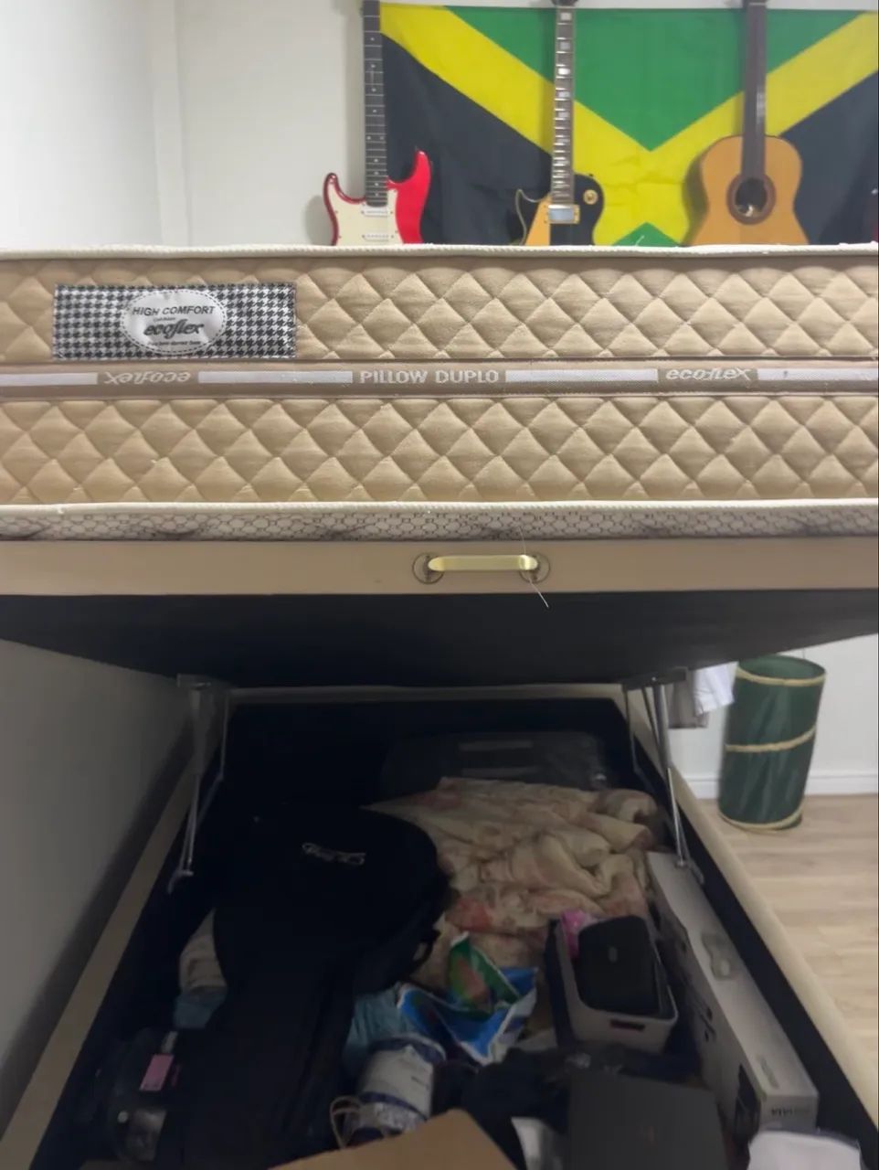 Conjunto cama baú e colchão de mola viuva - Foto 4