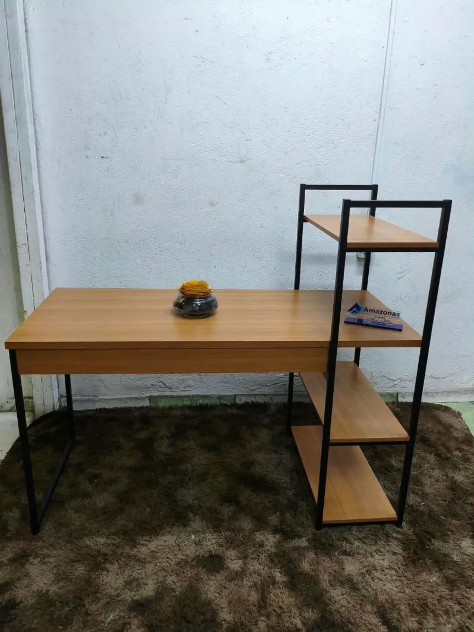 Mesa com Estante - Modelo Industrial  - Foto 2