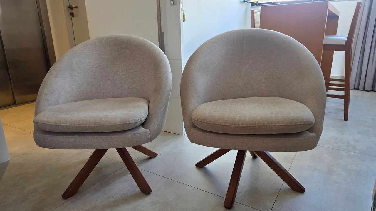 Par de poltronas giratórias - design moderno e aconchegante - Foto 3