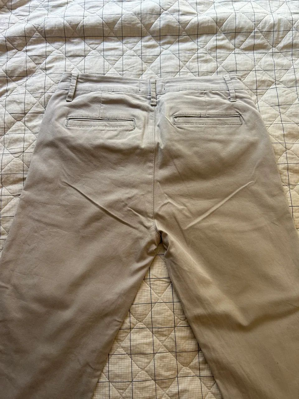 Calça Masculina Request Slim Cropped Sarja Cáqui Tam. 38 - Foto 4