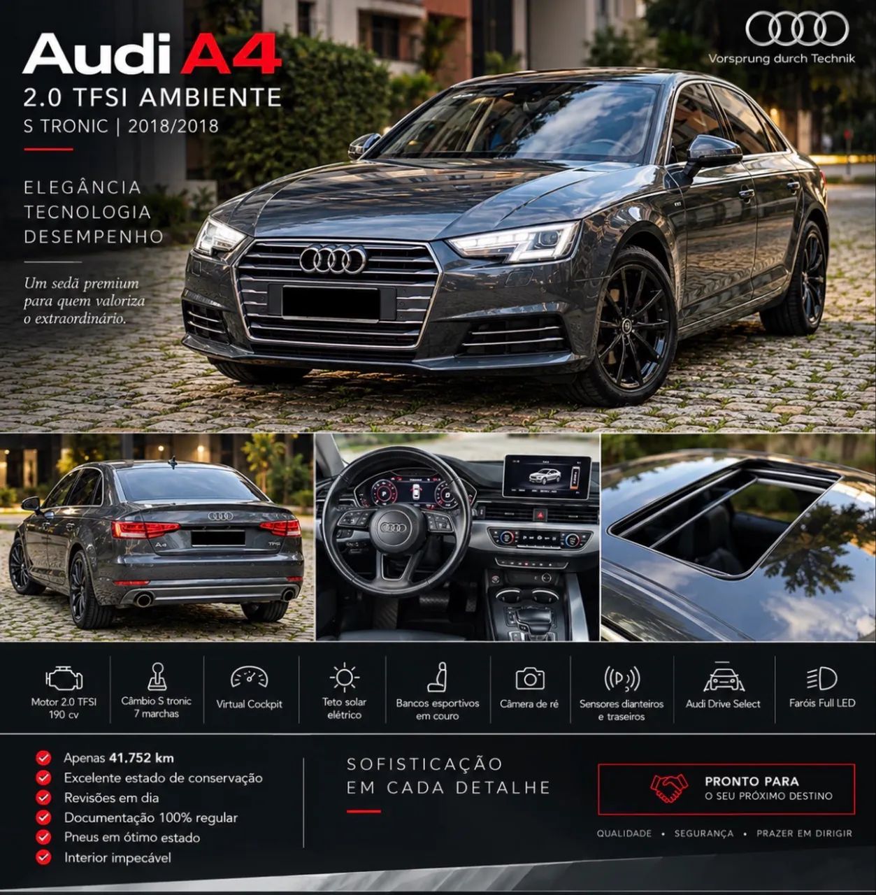 Audi A4 Ambiente 2.0 TFSI 190cv S Tronic 2018