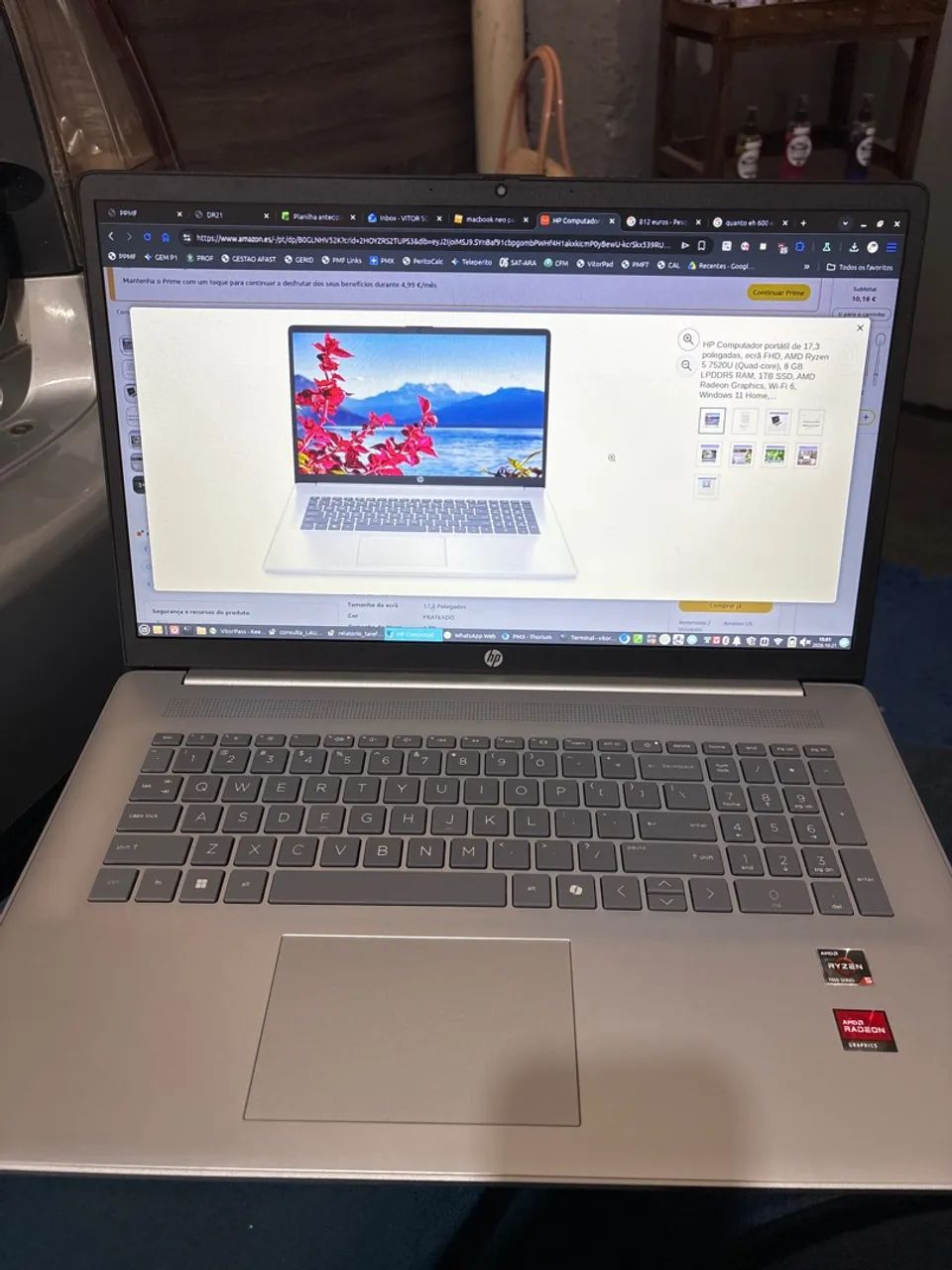 Notebook HP 17.3 AMD Ryzen 5 7520U  - Foto 2