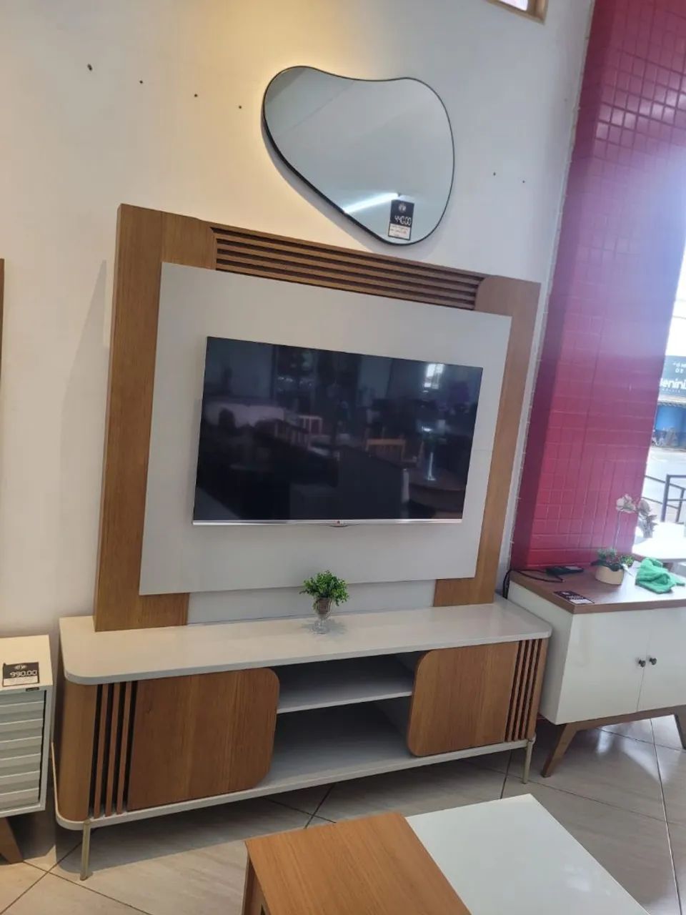 Painel com rack conjugado 