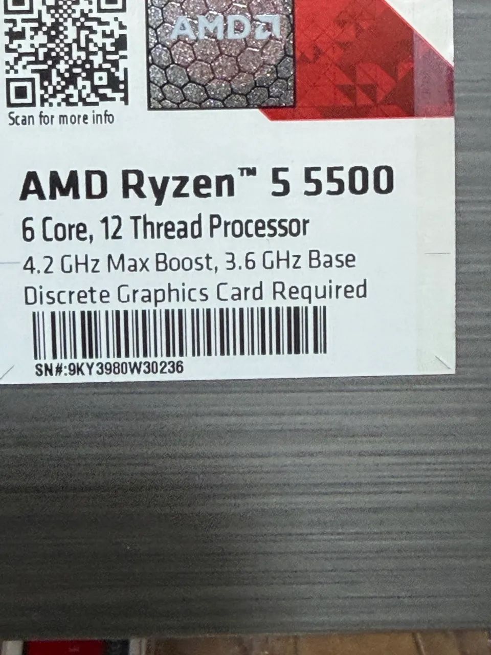 Processador Ryzen 5 5500 Novo Na Embalagem  - Foto 2