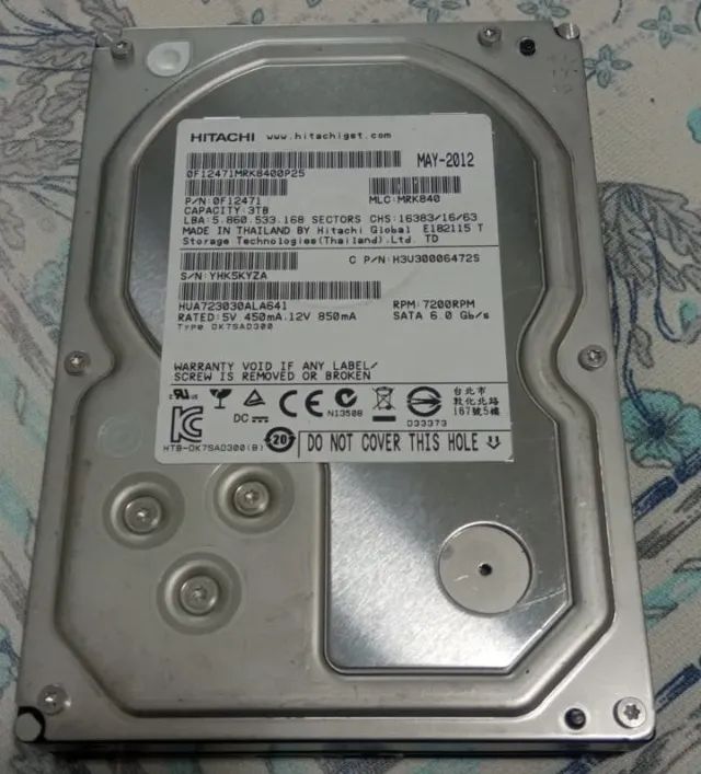 HD Hitashi 3TB Desktop