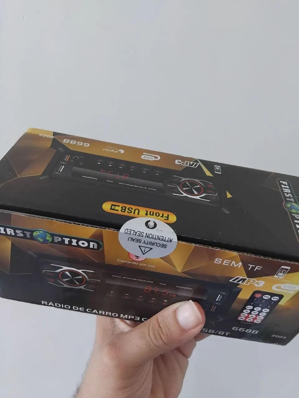 SOM MP3 AUTOMOTIVO FIRSTOPTION BT/USB E CONTROLE - Foto 3