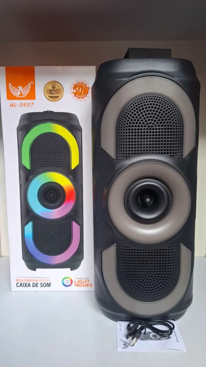 Caixa de Som Bluetooth 50W RGB
