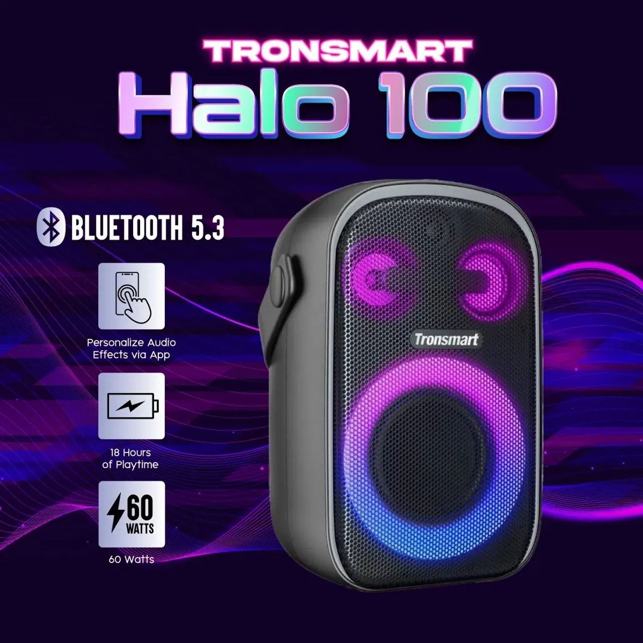 Caixa Bluetooth Tronsmart 18h d Bateria Graves incriveis - Foto 2