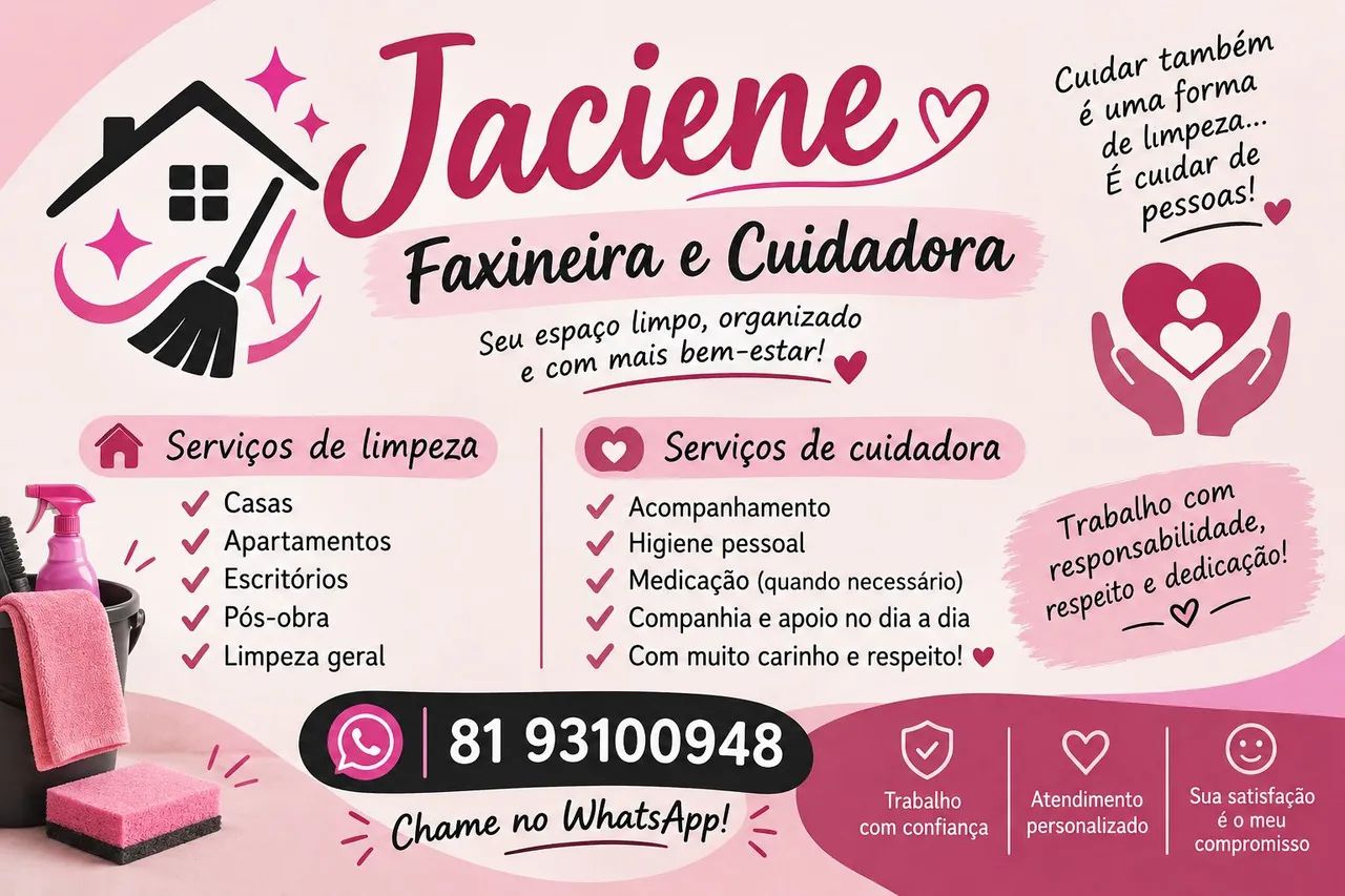 Faxineira e cuidadora