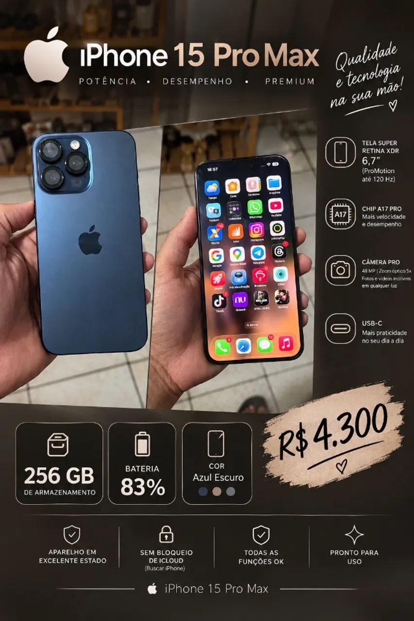 iPhone 15 Pro Max 256gb - Foto 3