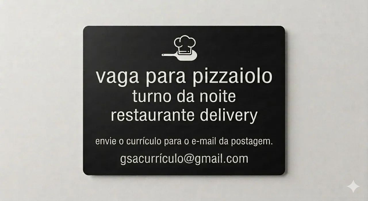 Vaga para pizzaiolo - delivery