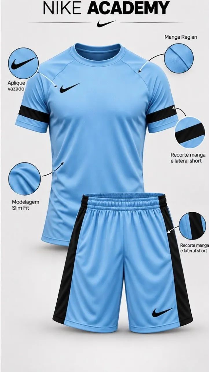 kit dry fit nike do p ao gg - Foto 5